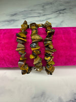 Yellow Tiger Eye Chip Bracelet