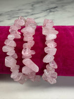 Rose Quartz Chip Bracelet