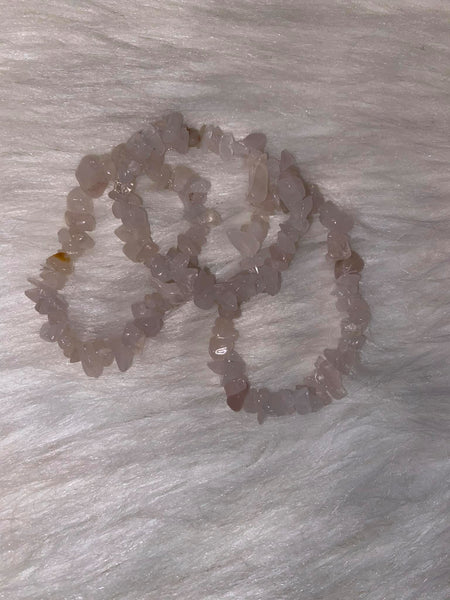 Rose Quartz Chip Bracelet