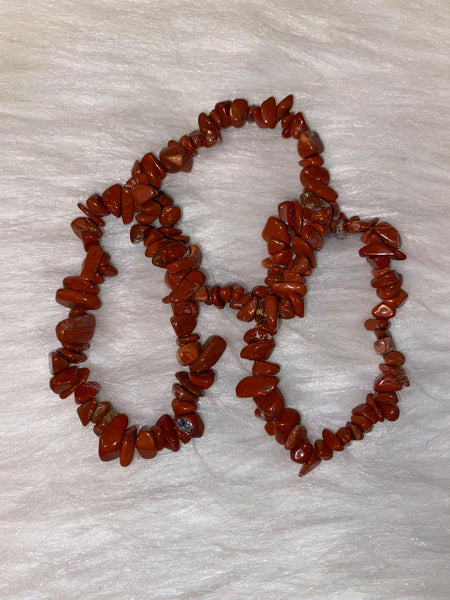 Red Jasper Chip Bracelet