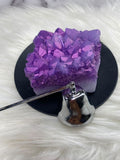 Amethyst Cluster Crystal Candle - AurasAndGemstones