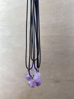 Flower Amethyst Rough Stone Necklace - AurasAndGemstones