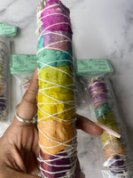 7 Chakra California Sage Bundle With Rose Petals - AurasAndGemstones