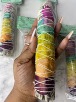 7 Chakra California Sage Bundle With Rose Petals - AurasAndGemstones