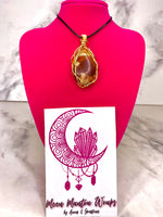 Mookaite Jasper Gold Wrapped Pendant - AurasAndGemstones